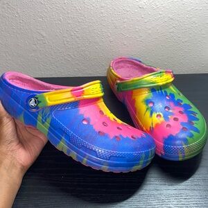 Rainbow Tie Dye Crocs